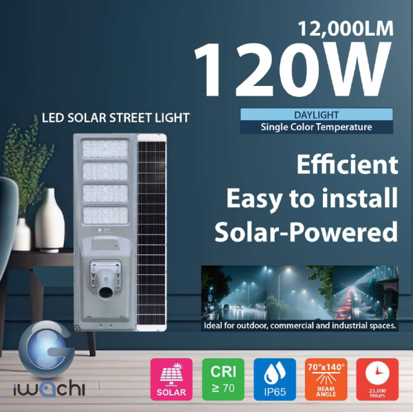 Iwachi 120W LED Solar Street Light (Sirim) - TQ03