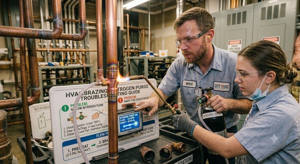 advanced nitrogen purging brazing HVAC systems