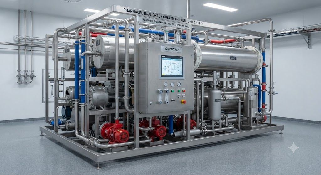 Pharmaceutical grade custom chiller engineering