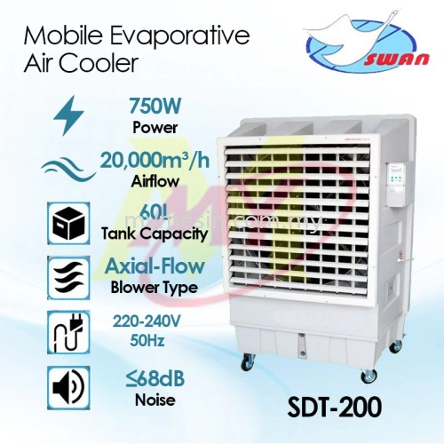 Swan SDT-200 Mobile Evaporative Air Cooler 20,000m3/h 750W 240V
