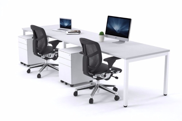 2 pax Rectangular writing table with rumex leg (Full white) Executive and Office Table Office Table Malaysia, Selangor, Kuala Lumpur (KL), Seri Kembangan Supplier, Suppliers, Supply, Supplies | Aimsure Sdn Bhd