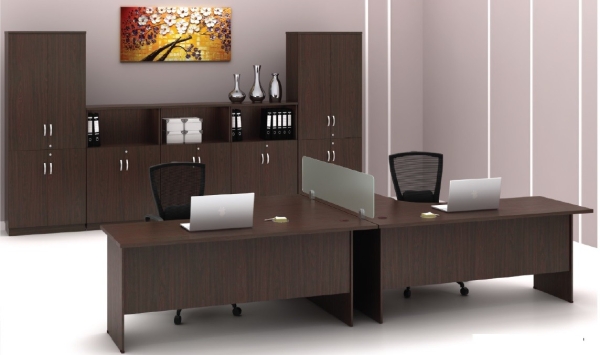 L shape table with glass top divider walnut Executive and Office Table Office Table Malaysia, Selangor, Kuala Lumpur (KL), Seri Kembangan Supplier, Suppliers, Supply, Supplies | Aimsure Sdn Bhd