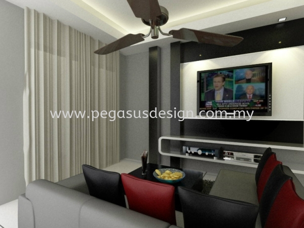  Reka Bentuk Konsol TV Johor Bahru (JB), Taman Universiti, Skudai Contractor, Service | Pegasus Design & Build Sdn Bhd