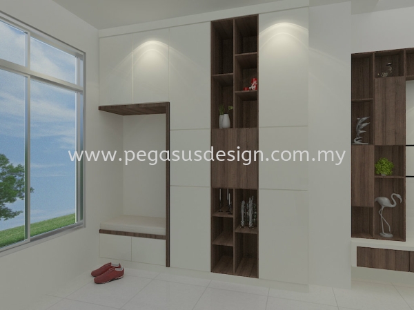  Reka Bentuk Kabinet Kasut Johor Bahru (JB), Taman Universiti, Skudai Contractor, Service | Pegasus Design & Build Sdn Bhd