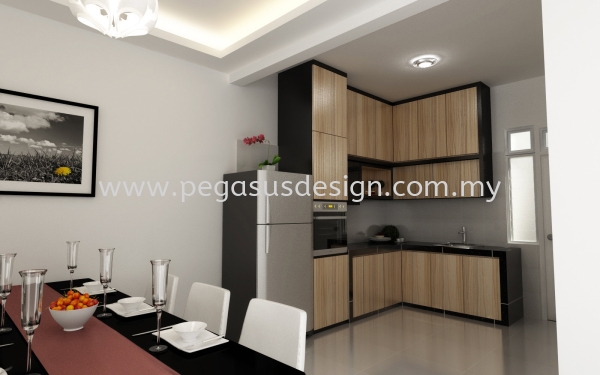  Reka Bentuk Kabinet Dapur Johor Bahru (JB), Taman Universiti, Skudai Contractor, Service | Pegasus Design & Build Sdn Bhd