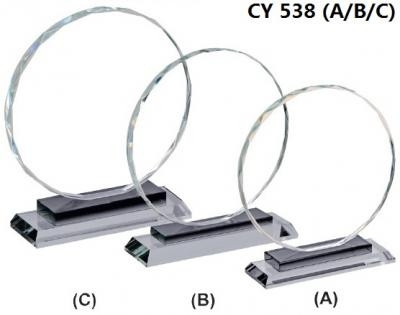 CY 538 (C) Crystal Plaque  Crystal Series Trophy Penang, Malaysia, Kedah, Bukit Mertajam Supplier, Suppliers, Supply, Supplies | Ara Mulia Gift Sdn Bhd
