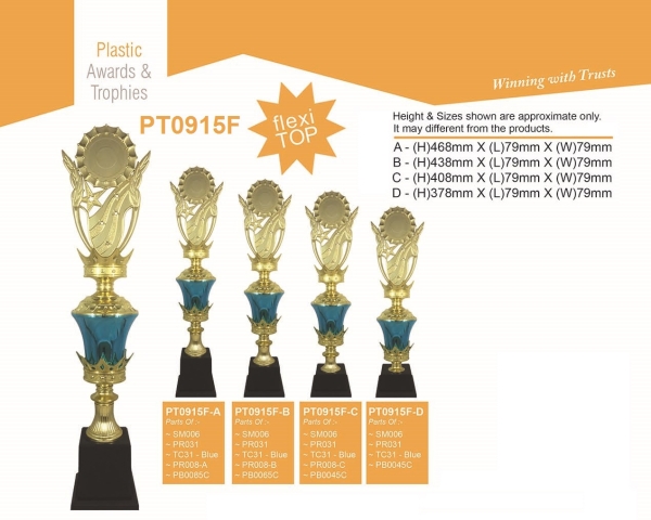 PT0915F Plastic Assembly Trohy Trophy Baguss Penang, Malaysia, Kedah, Bukit Mertajam Supplier, Suppliers, Supply, Supplies | Ara Mulia Gift Sdn Bhd