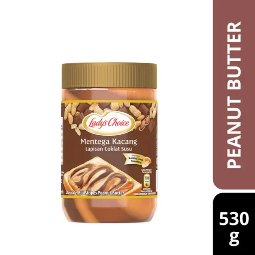 LADY'S CHOICE CHOCOLATE STRIPE PEANUT BUTTER (12 X 530G)