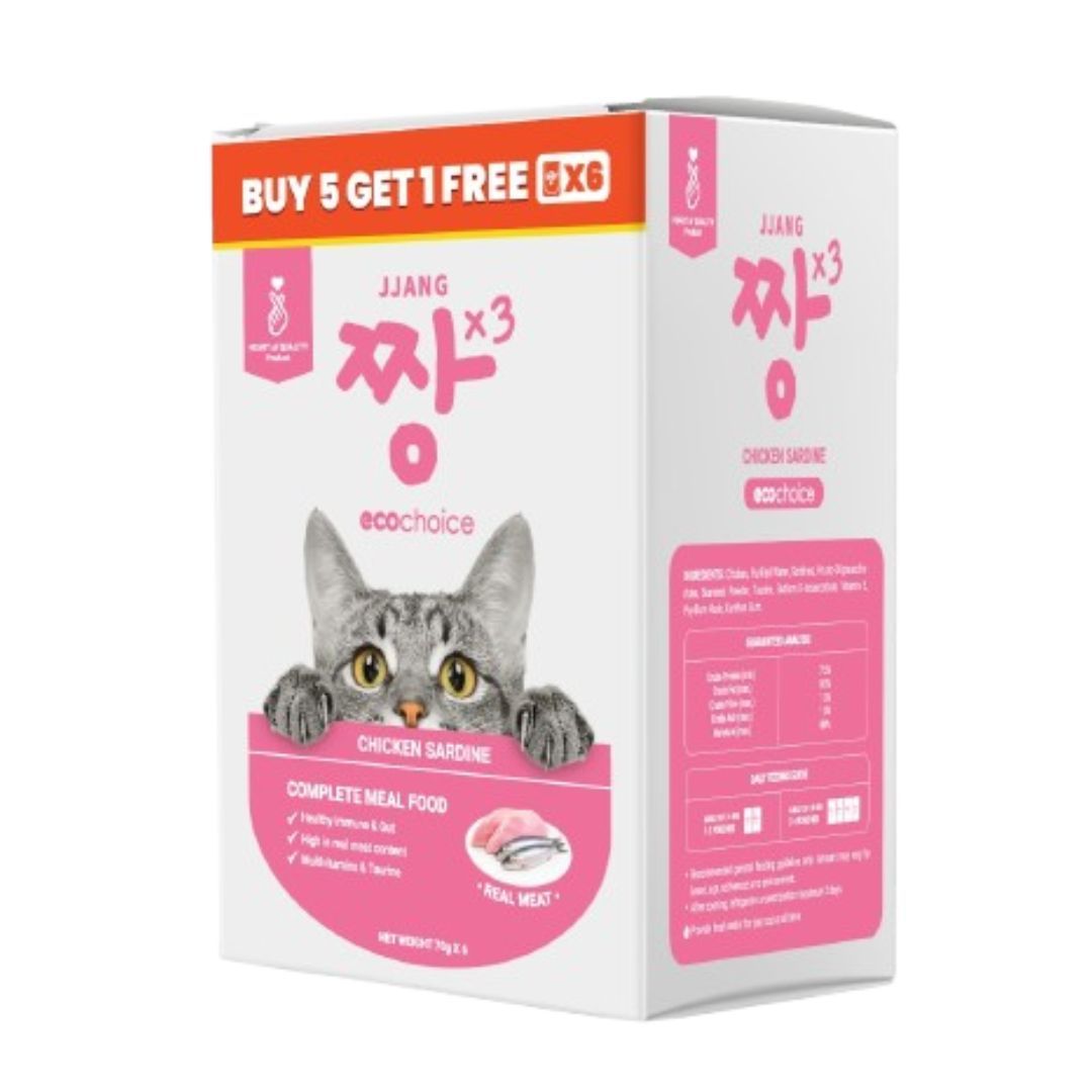 Jjang Eco Choice Chicken Sardine (5+1) 70g
