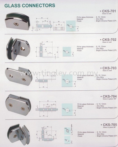 Cks Glass Connector 001 Cks Product Cks Product Johor Bahru (JB), Malaysia Supplier, Suppliers, Supply, Supplies | Tingley (Johore) Sdn Bhd