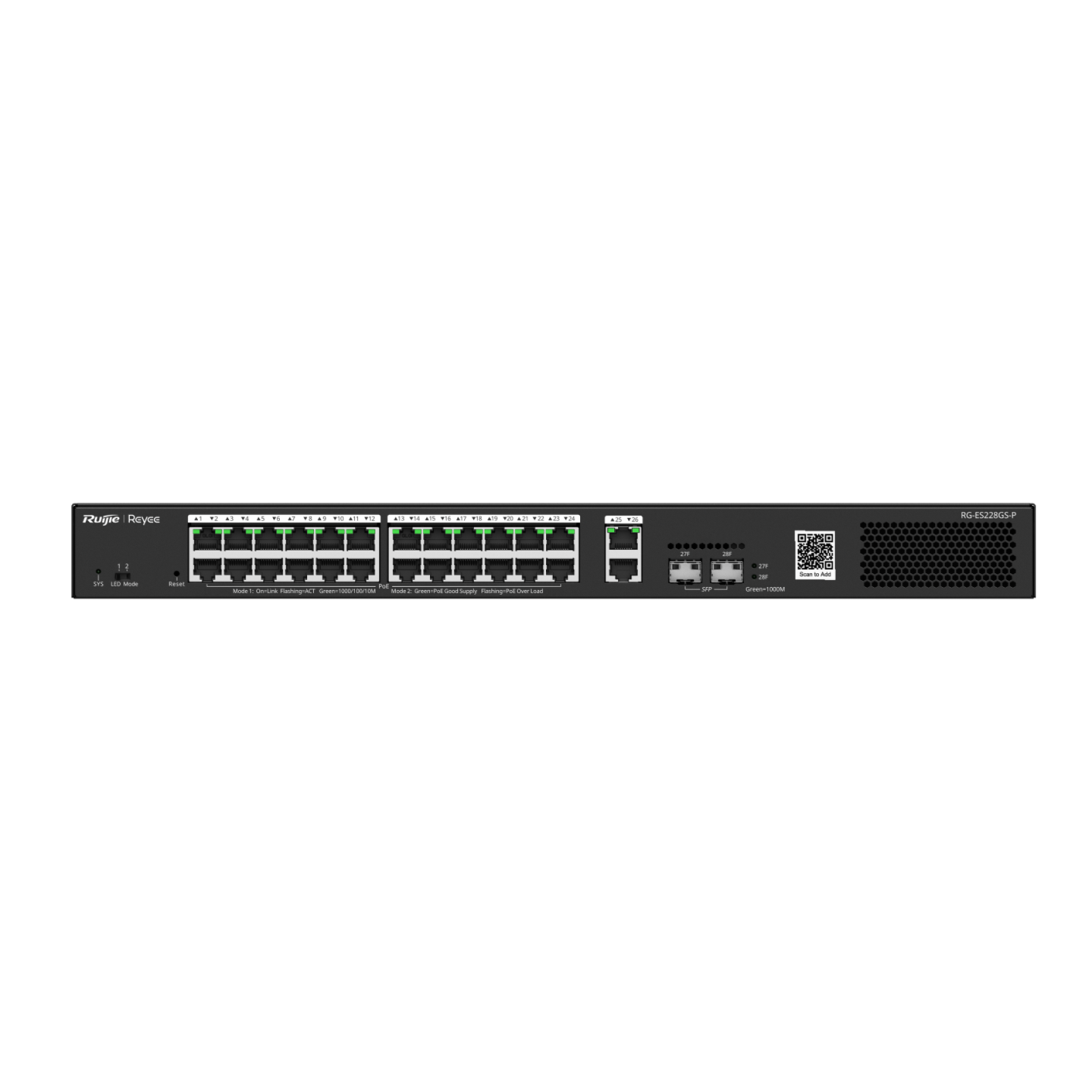 Ruijie - RG-ES228GS-P （28 Port Gigabit Smart Cloud Managed PoE Switch）