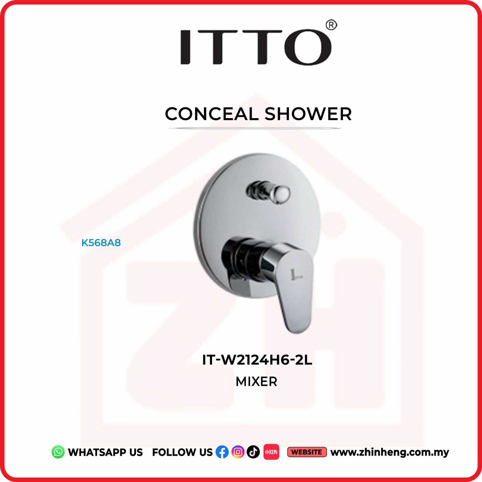 ITTO CONCEAL SHOWER TAP  IT-W2124H6-2L