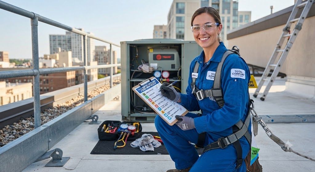 HVAC maintenance safety audit checklist height work