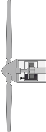 Oil tank point level detection in the rotor gearbox