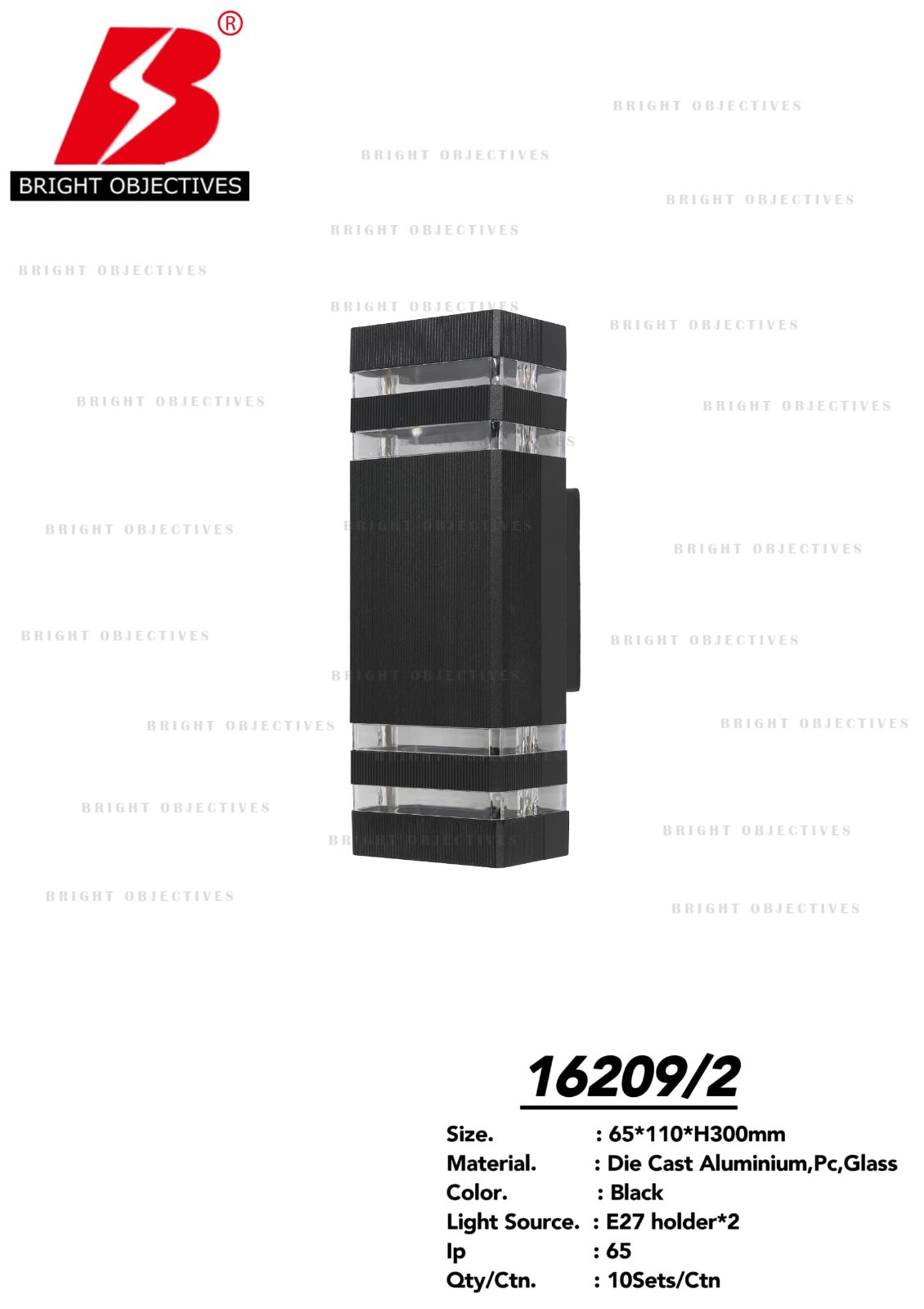 Outdoor Wall Lamp 16209/2 (using E27 bulb)