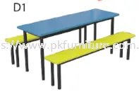 FRP Canteen Furniture - FRP-D1-6 - 6 Canteen Table Seater Set