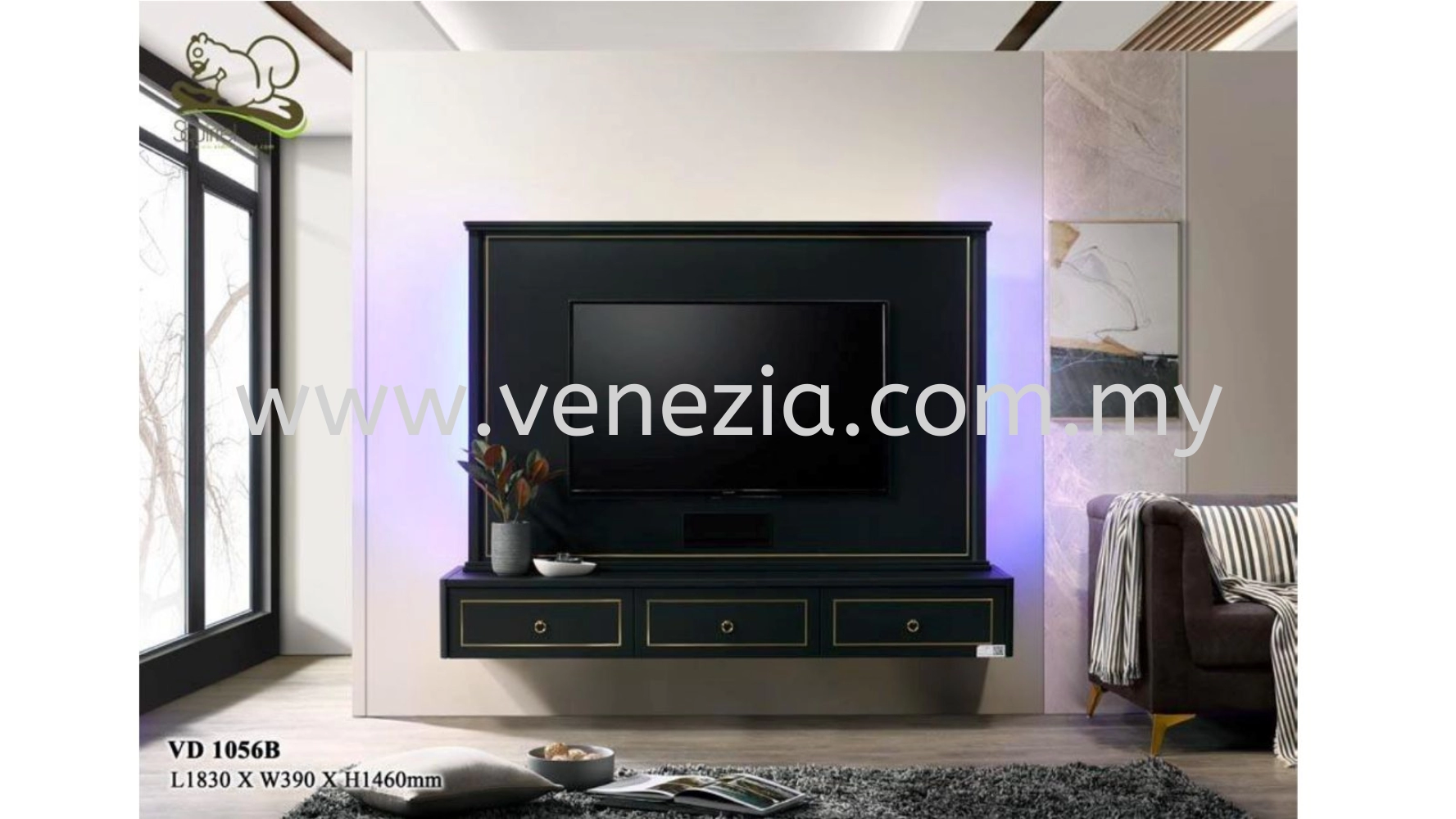 VVD 1056W Wall Mounted Tv Cabinet