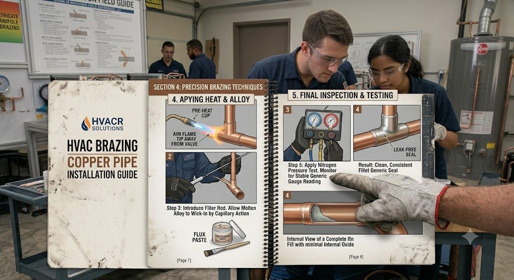HVAC brazing copper pipe installation guide