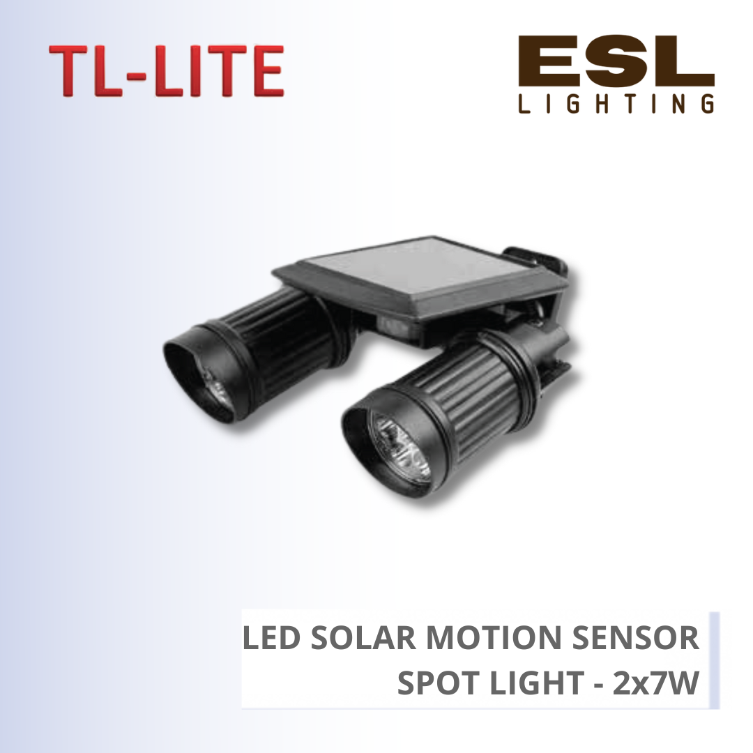 TL-LITE SOLAR LIGHT - LED SOLAR MOTION SENSOR SPOT LIGHT - 2x7W