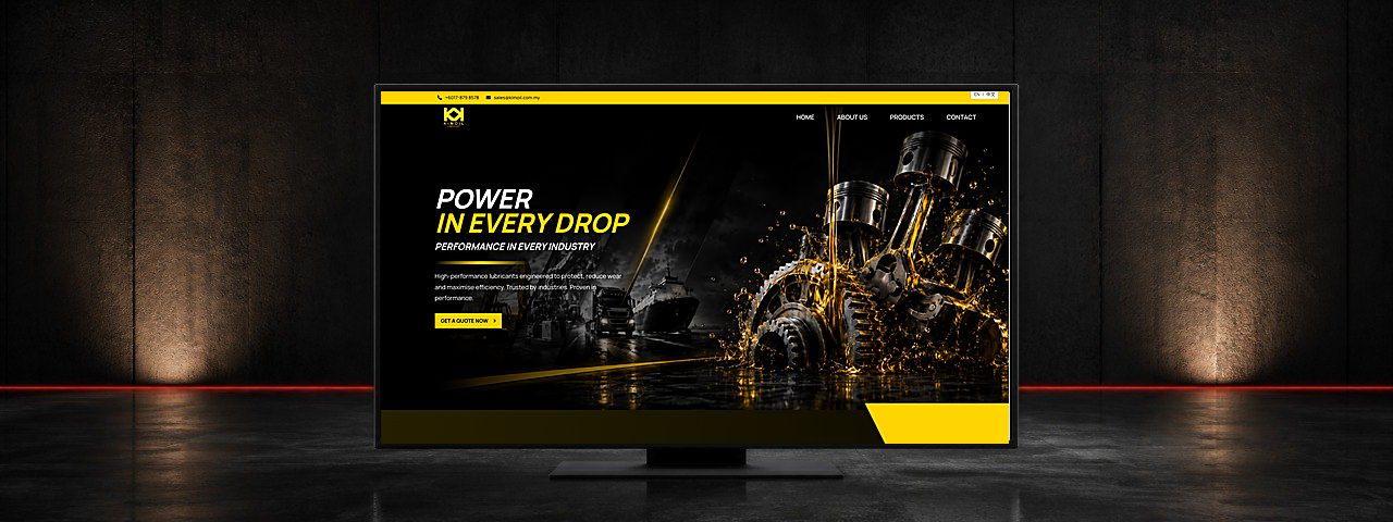 KIMOIL Lubricant Website Design Case Study in Gelang Patah, Johor