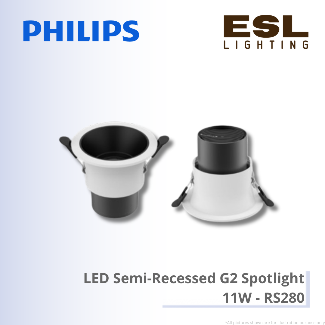 PHILIPS LED Semi-Recessed G2 Spotlight (RS280) - 11W