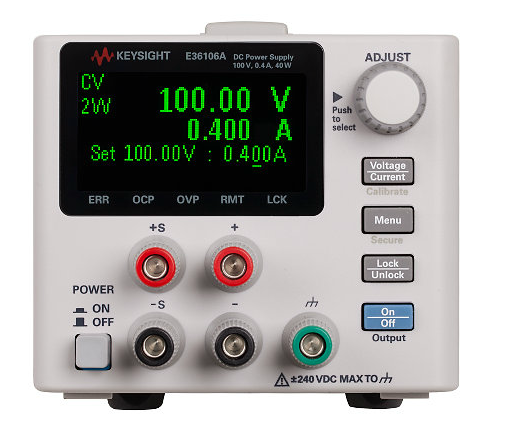 keysight dc power supply, 100v, 0.4a, 40w, e36106a