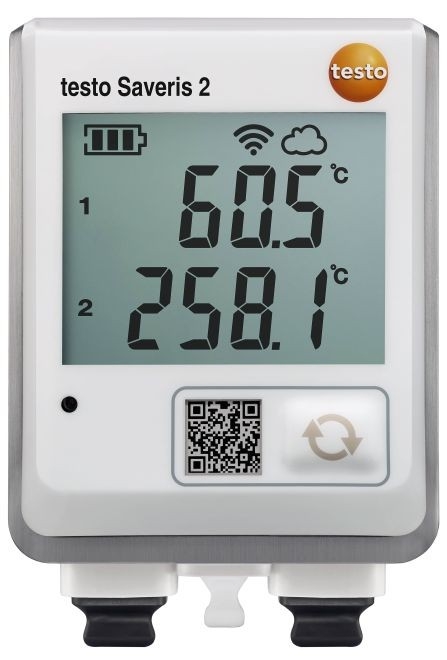 testo saveris 2-t3 wifi data logger with display and 2 connections for tc temperature probes