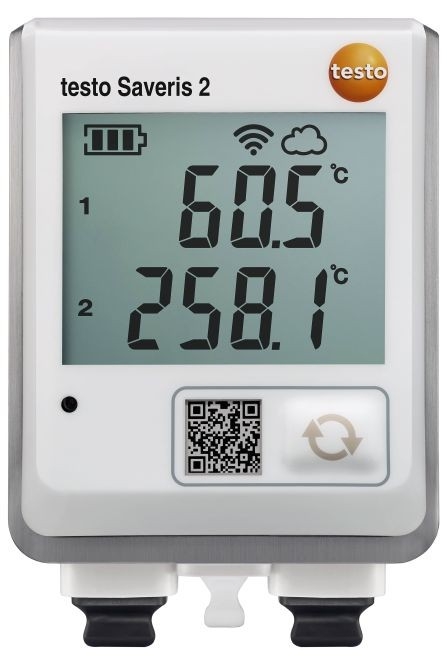 TESTO Saveris 2-T3 WiFi data logger with display and 2 connections for TC temperature probes