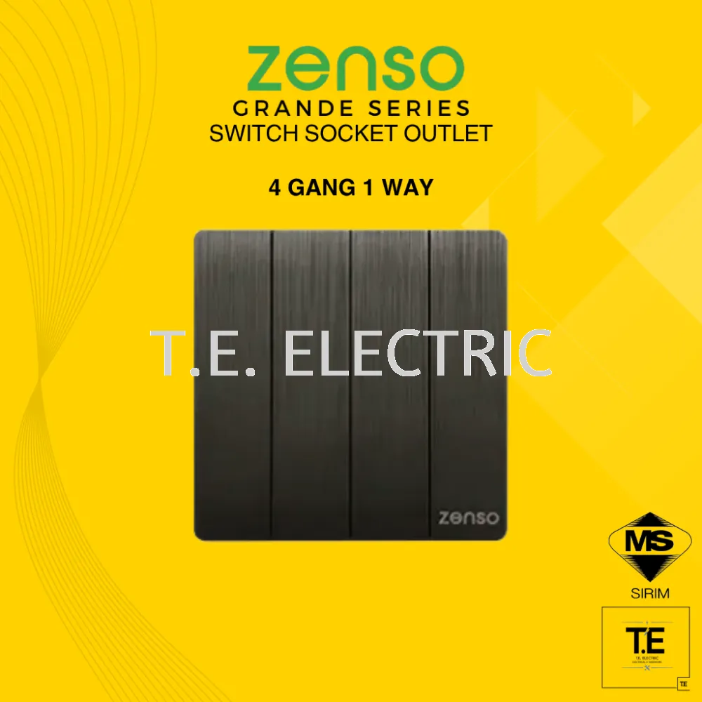 (SIRIM) ZENSO GALAXY BLACK SWITCH SOCKET | GRANDE SERIES | HOME ...