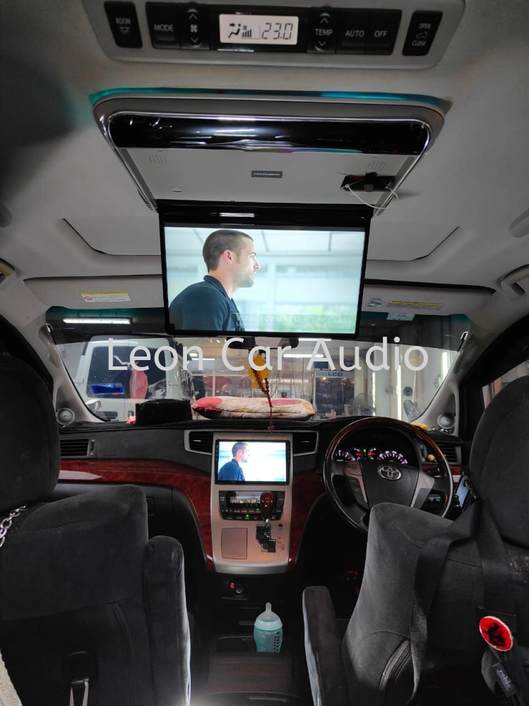 Leon Toyota Vellfire Alphard anh20 14" fhd hdmi usb mp4 roof led monitor