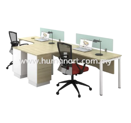 MUPHI L-SHAPE OFFCICE TABLE/DESK WORKSTATION - Kelana Jaya | Oasis Ara Damansara | Puteri Puchong 