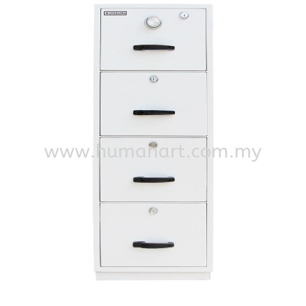 FIRE RESISTANT CABINET 4 DRAWER SAND BEIGE COLOR  - centrepoint bandar utama | danau kota | ukay perdana