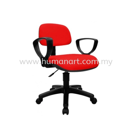 TY5 TYPIST OFFICE CHAIR FABRIC WITH ARMREST AND POLYPROPYLENE BASE- tropicana | mutiara tropicana | batu caves