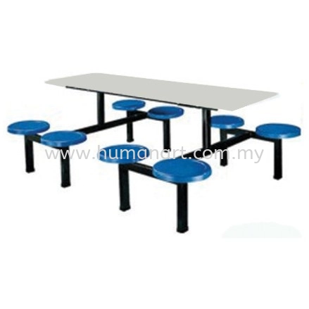 8 SEATER RECTANGULAR FIBREGLASS TABLE WITH STOOLS  - damansara heights | changkat semantan | ampang point