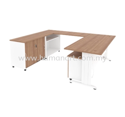 JOY EXECUTIVE OFFICE TABLE/DESK U-SHAPE & MOBILE PEDESTAL 3D & SIDE CABINET MJ 88 - PJ-Damansara-Selangor-Malaysia | Taman OUG | Cheras