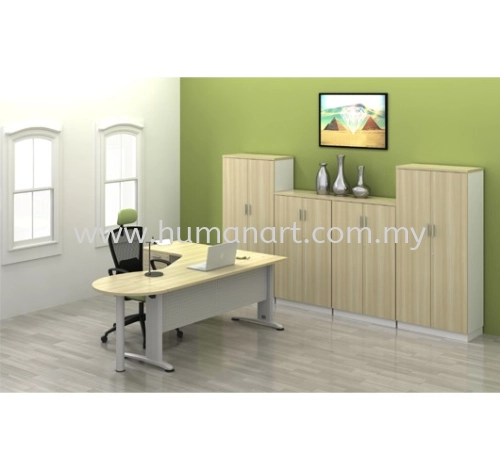 BERLIN EXECUTIVE OFFICE TABLE/DESK L-SHAPE C/W SIDE CABINET ABL 44-4D - Kota Damansara | Sungai Buloh | Tropicana