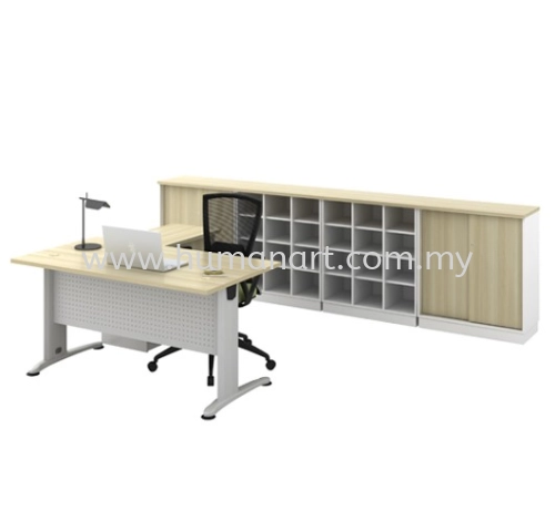 BERLIN EXECUTIVE OFFICE TABLE/DESK C/W SIDE CABINET & LOW CABINET ABT 158 - Damansara Height | Bandar Utama | Mutiara Damansara