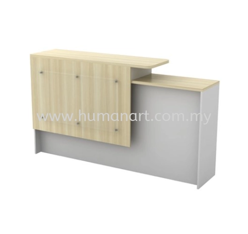 EXECUTIVE RECEPTION COUNTER OFFICE TABLE WOODEN BASE B-SCT 1800 (L) - happy garden | taman oug | pandan jaya