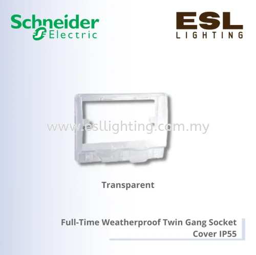 SCHNEIDER Kavacha Full-Time Weatherproof Twin Gang Socket Cover IP55 - ET223R_TR