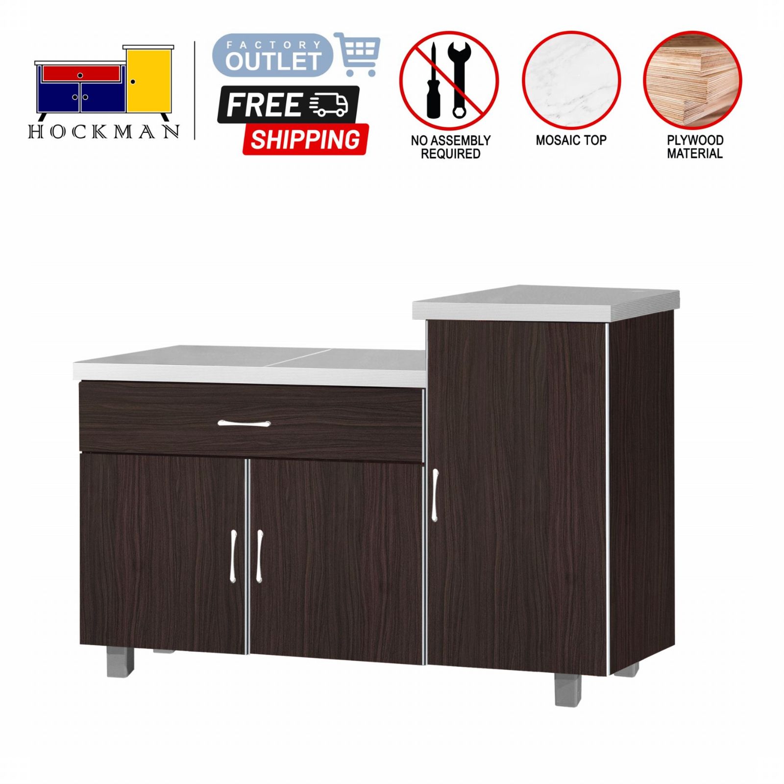 4 Feet Kitchen Gas Stove Cabinet Walnut Color 5818 / Wenge 6818 /Maple 9818 Furniture