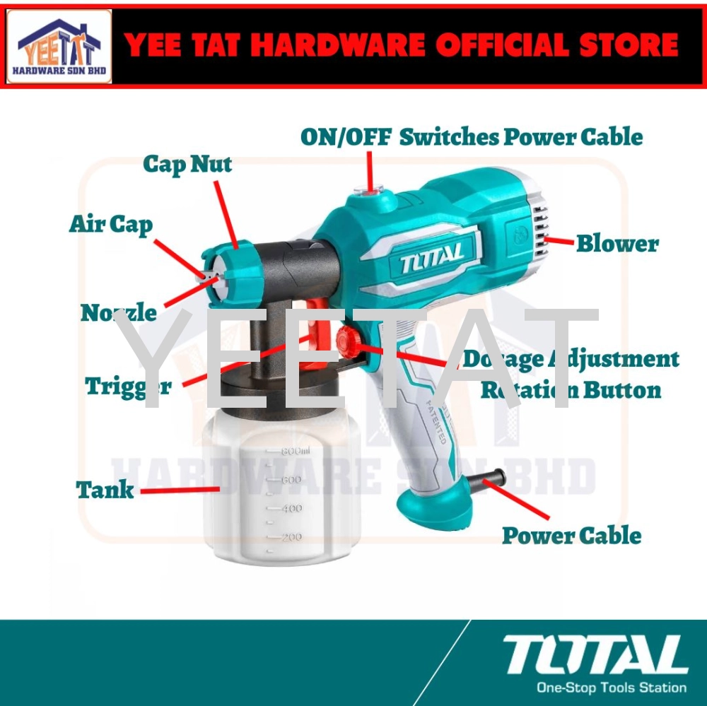 [ TOTAL ] TT3506 Heavy Duty Electric Spray Gun 450W