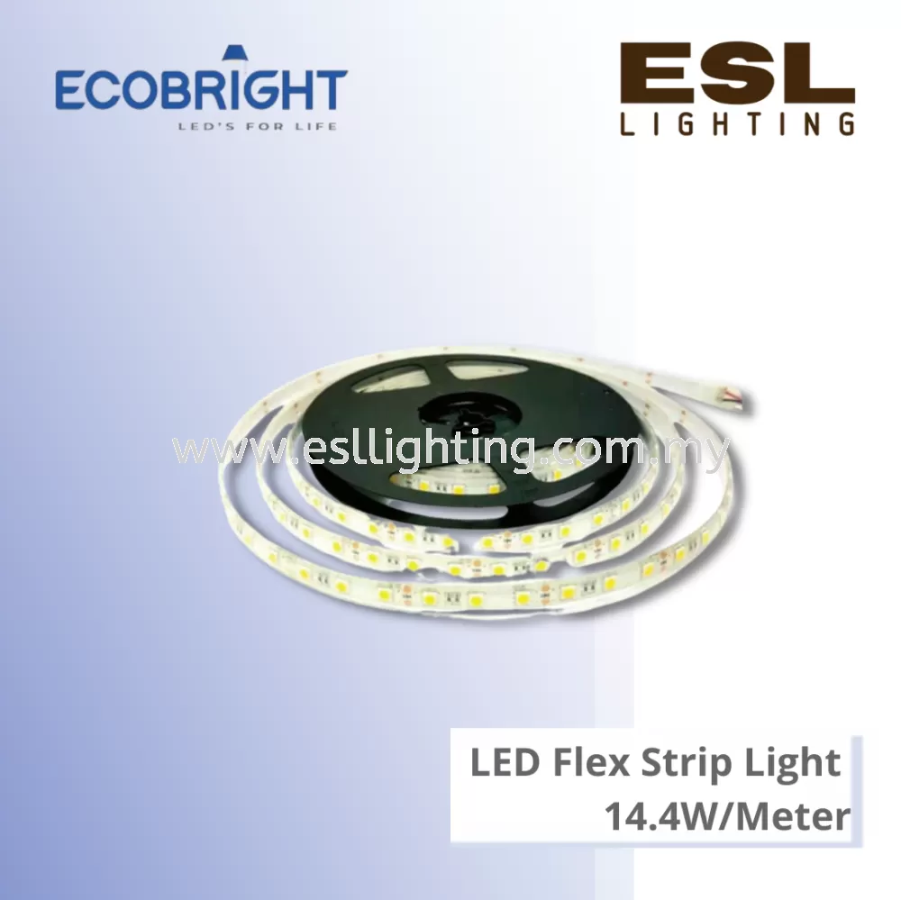 ECOBRIGHT 5 Meters (5050) DC12V Flex Strip Light (Waterproof) 14.4W/Meter - 5M5050IP65 IP65