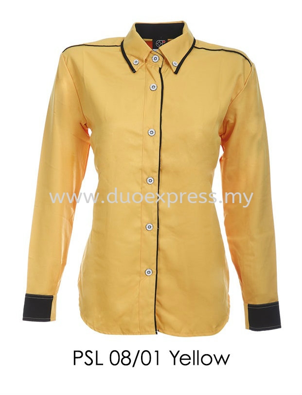 PSL 08 01 Yellow Ladies Corporate Shirt
