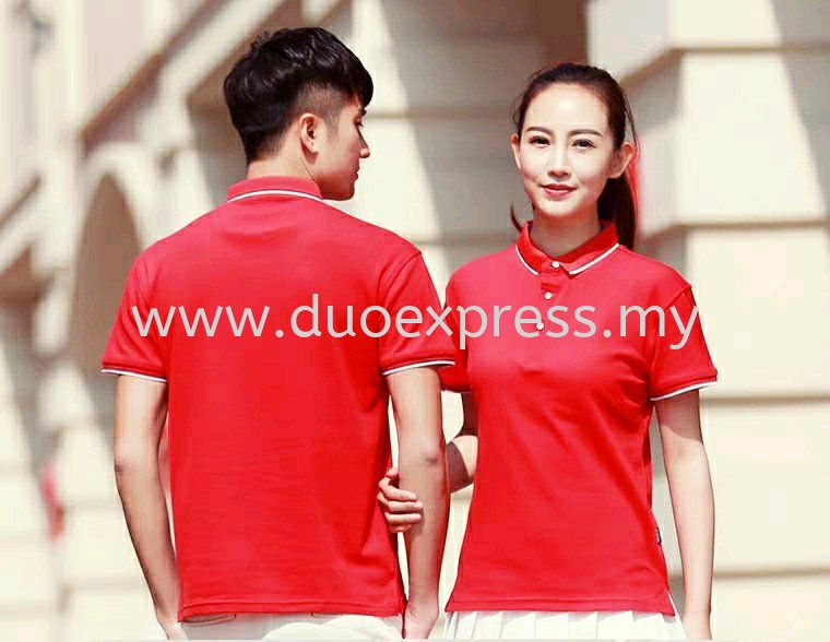 Printing Cetak Polo Collar T- Shirt