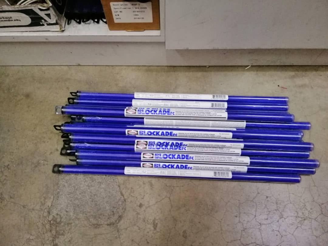 HARRIS BLOCKADE BRAZING ROD 2MM DIA. x 500MM FLUX-COATED
