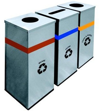 EH Stainless Steel Square Recycle Bin