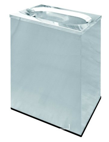 EH Stainless Steel Rectangular Waste Bin c/w Oval Top Opening