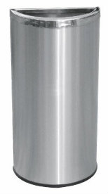 EH Stainless Steel Semi Round Bin c/w Open Top