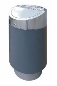 EH Stainless Steel Round Waste Bin c/w Flip & Ashtray Top