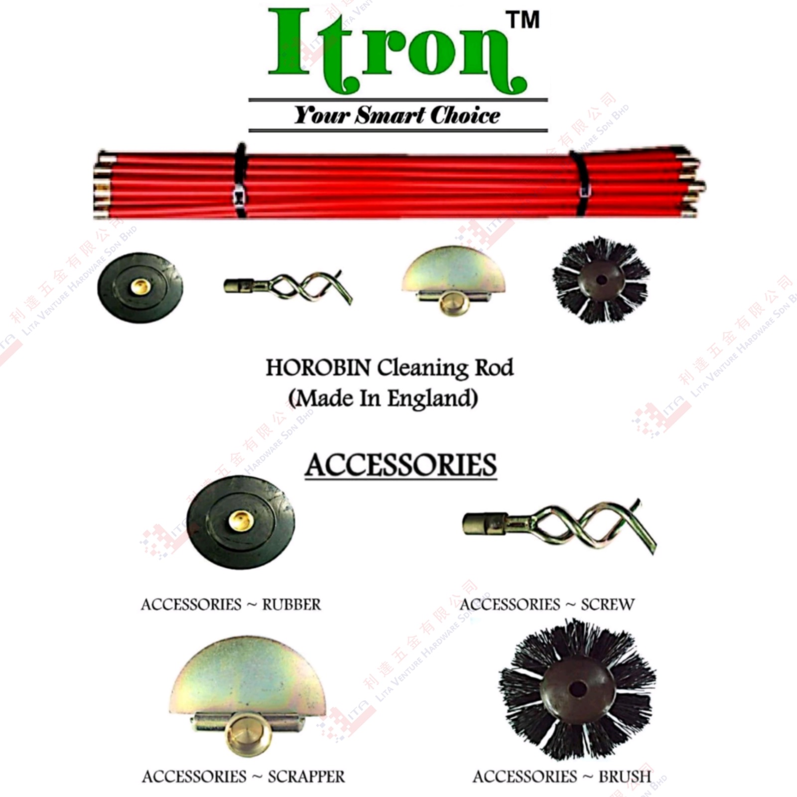 ITRON BRAND HOROBIN CLEANING ROD